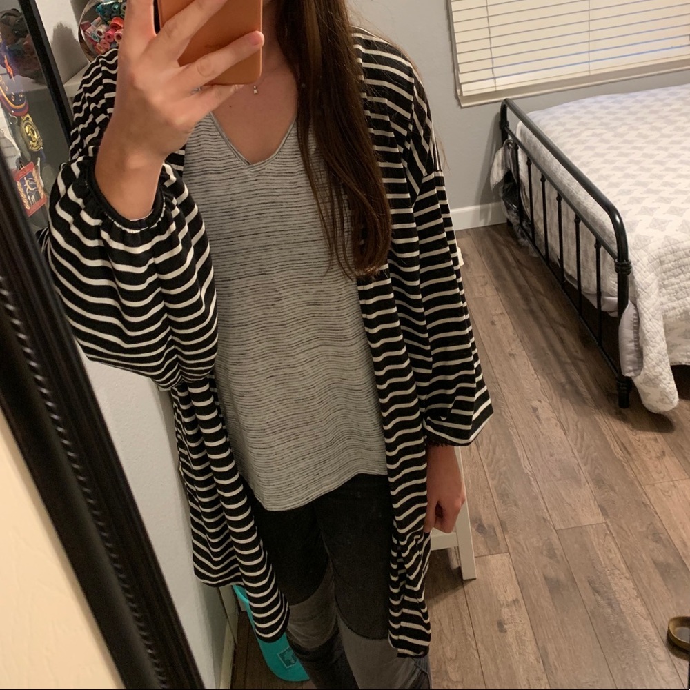 Anthro Striped Kimono